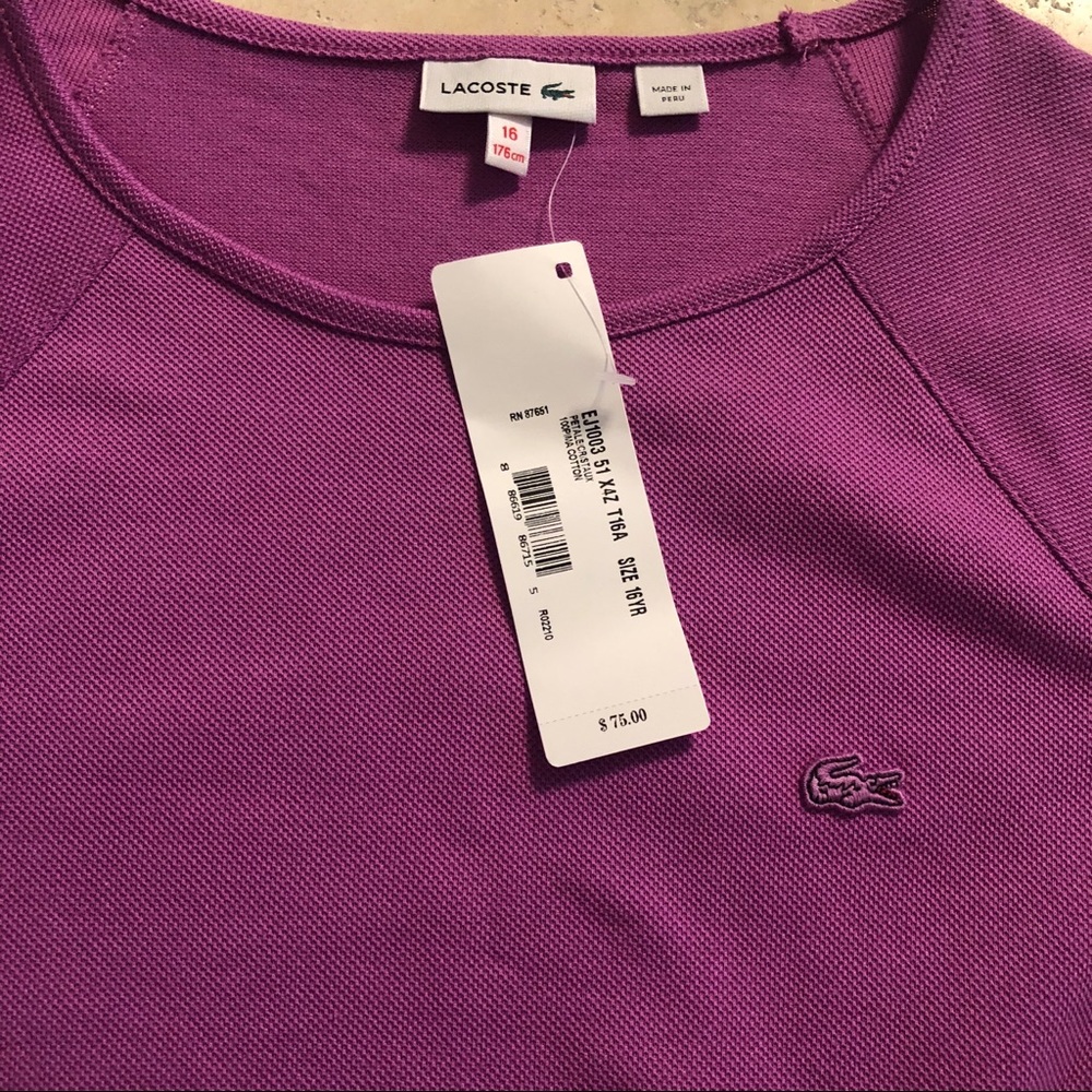 Lacoste Girls Purple Dress - Picture 2 of 2